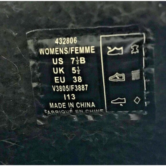 Lands' End Black Suede Faux Fur Lined Clogs Women 7.5 Tasseled Crepe Wedge Shoe - Picture 10 of 10